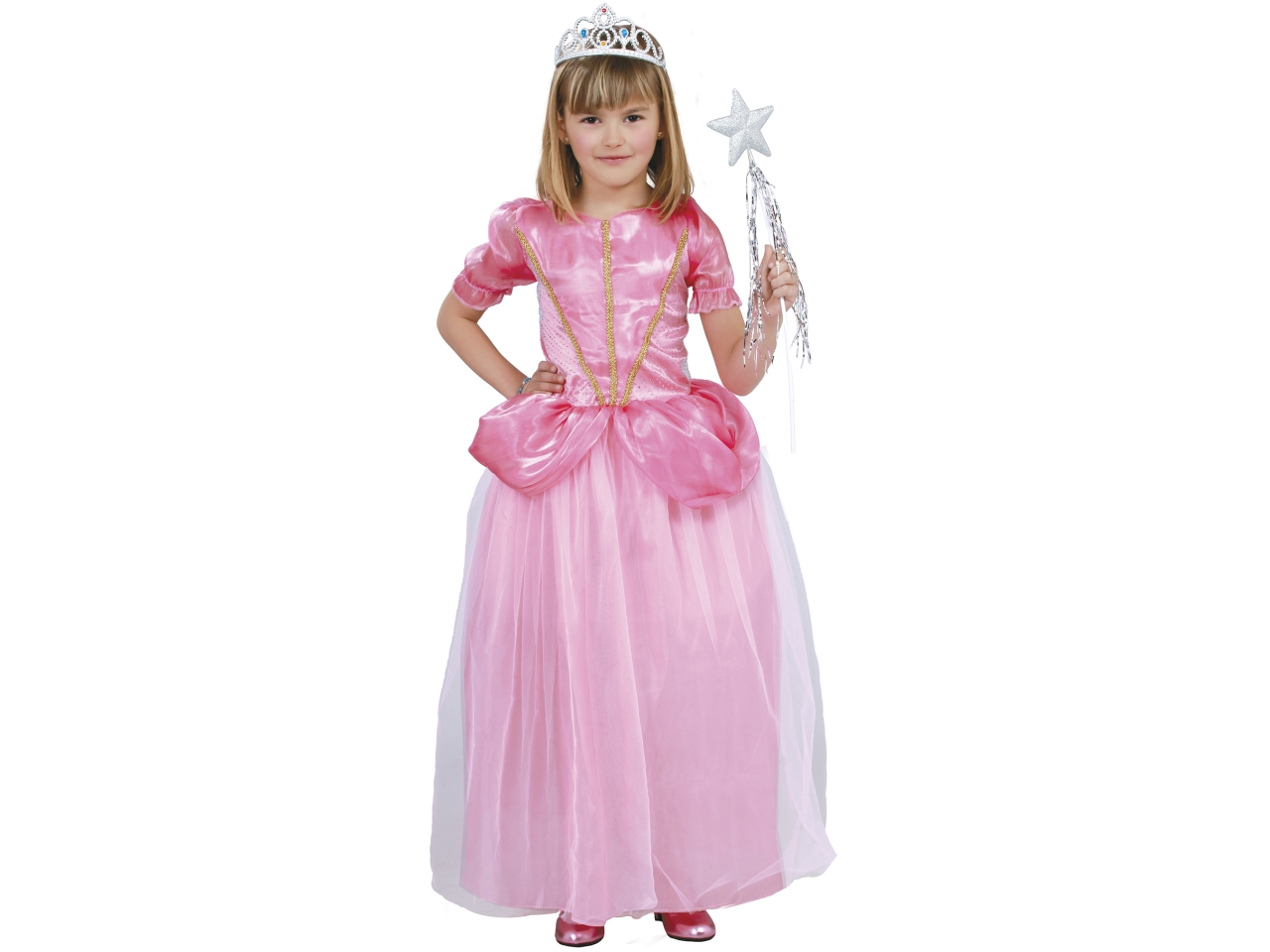 COSTUME PRINCIPESSA DEL BALLO ROSA 5-6 ANNI 81856