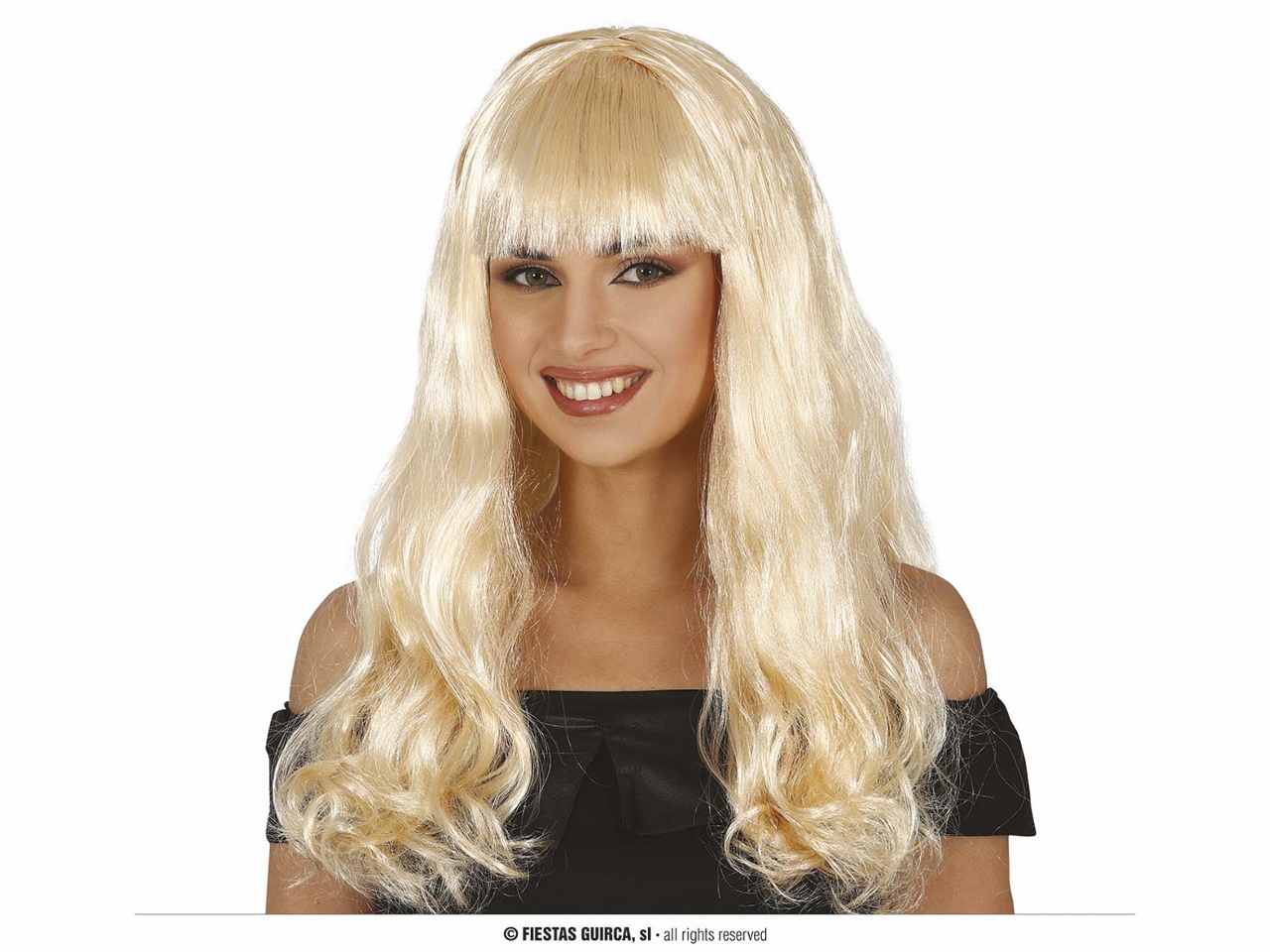 PARRUCCA LUNGA FOLTA CON FRANGIA BIONDA 48064