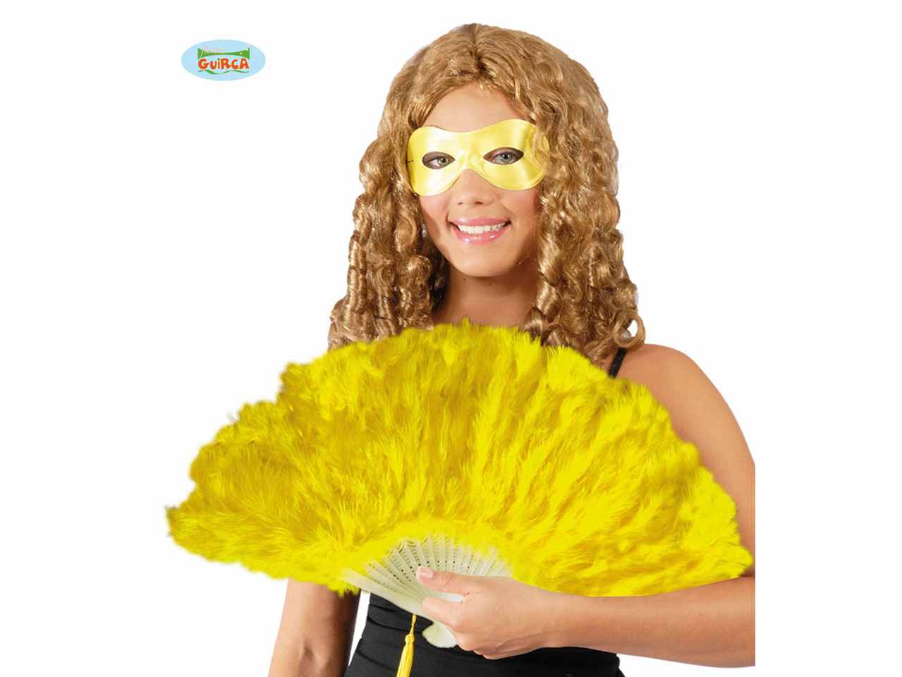 VENTAGLIO GIALLO IN PIUME CON venpiugia VENTAGLIO GIALLO IN PIUME CON venpiugia