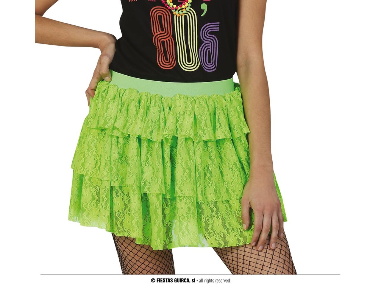 GONNA ANNI 80 COLORE VERDE NEON 18940 GONNA ANNI 80 COLORE VERDE NEON 18940