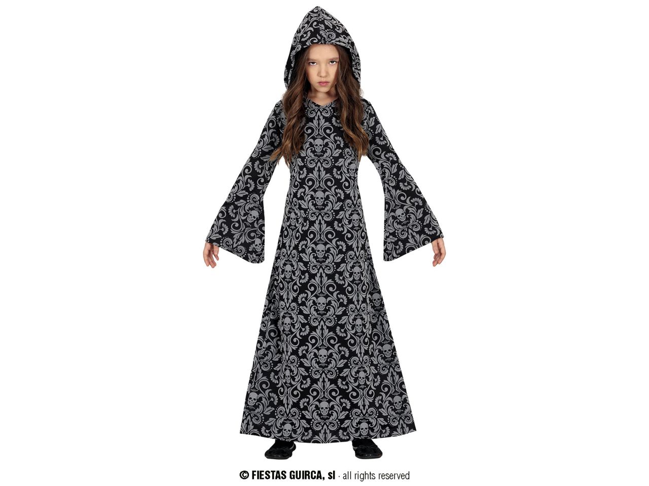 COSTUME BAMBINA STREGA CON CAPPUC 78072 COSTUME BAMBINA STREGA CON CAPPUC 78072