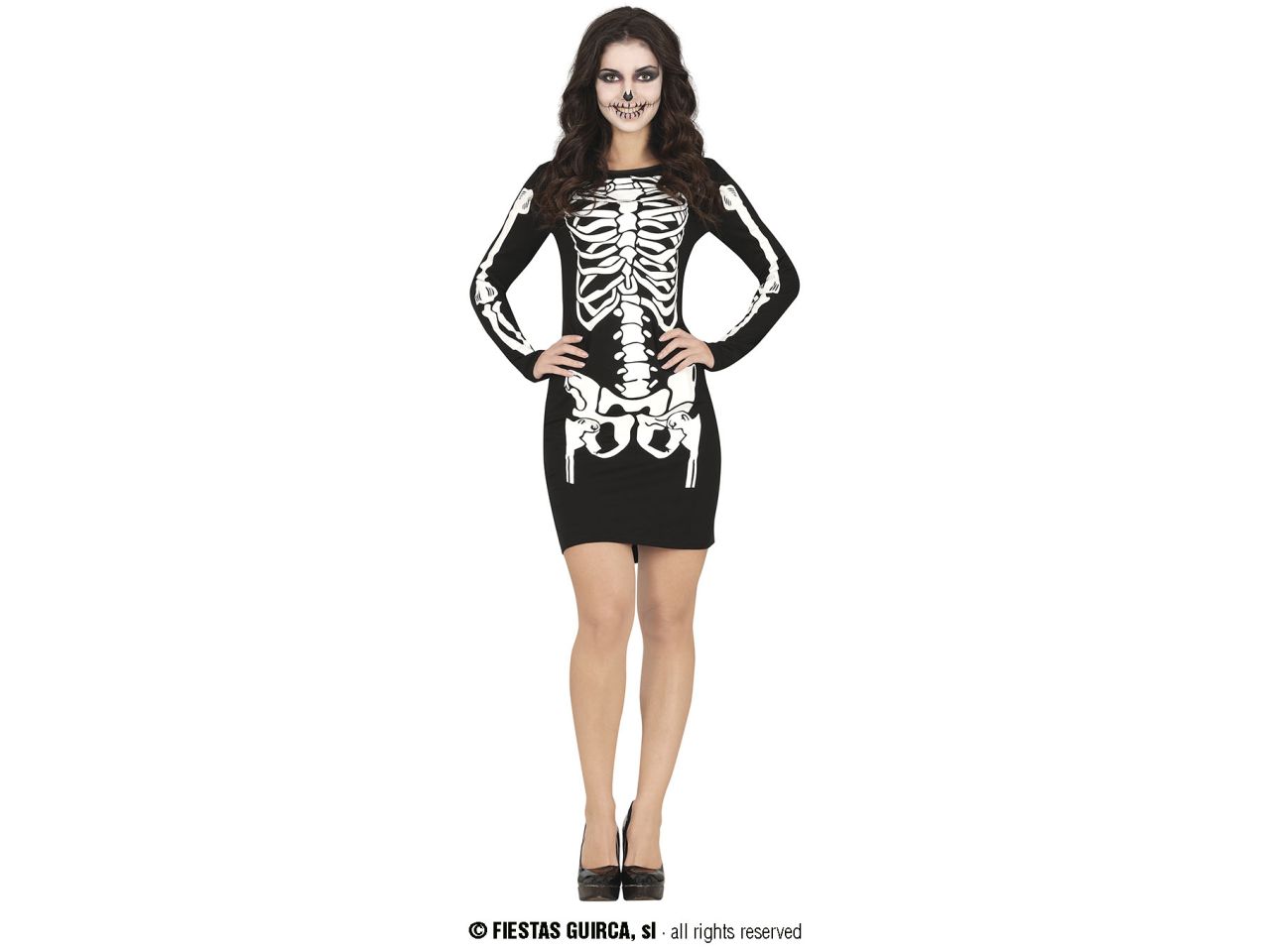 COSTUME SCHELETRO DONNA TAGLIA 38 79860