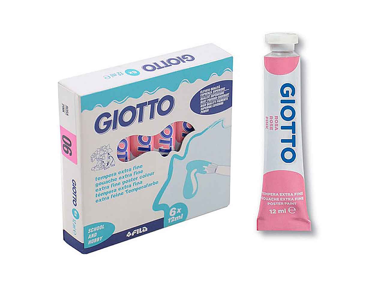 TEMPERA GIOTTO TUB/4 6pz ROSA 352006