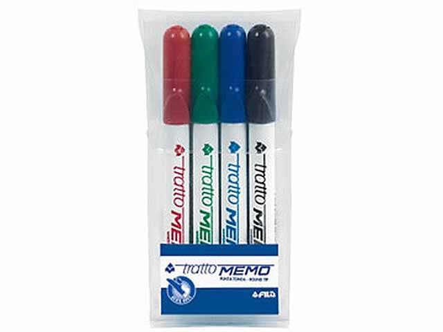 MARCATORI TRATTO MEMO 4pz PUNTA TONDA