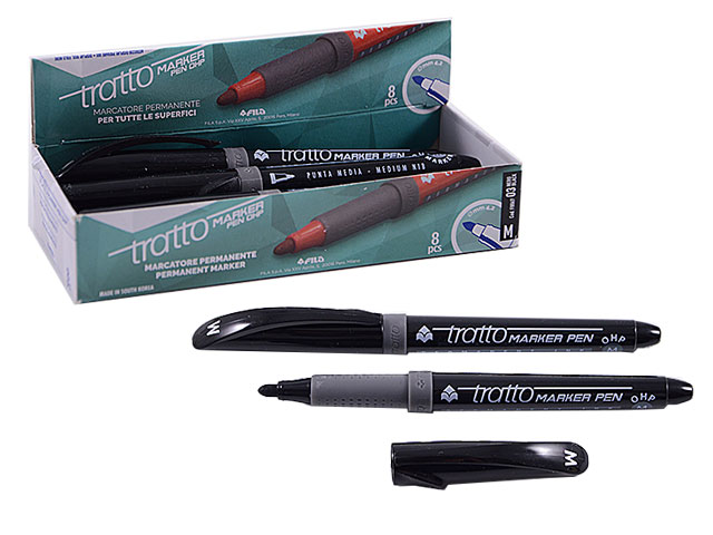 TRATTO MARKER PEN OHP M NERO 8pz 806703