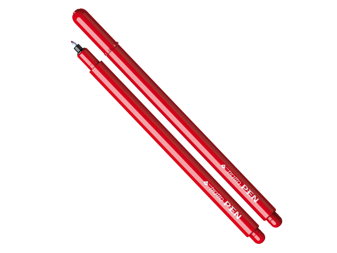 TRATTO PEN METAL ROSSO 12pz 830702
