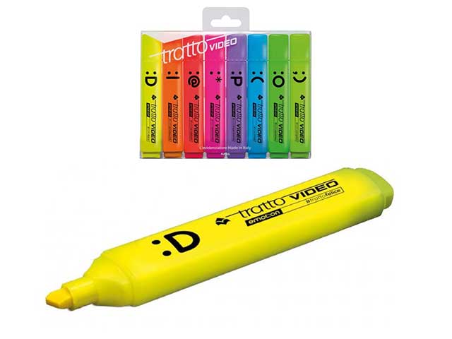 TRATTO VIDEO EVIDENZIATORI EMOTION 8pz