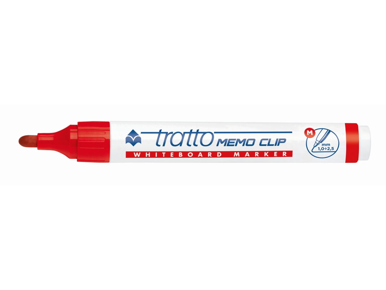 TRATTO MEMO CLIP ROSSO 10PZ F851802
