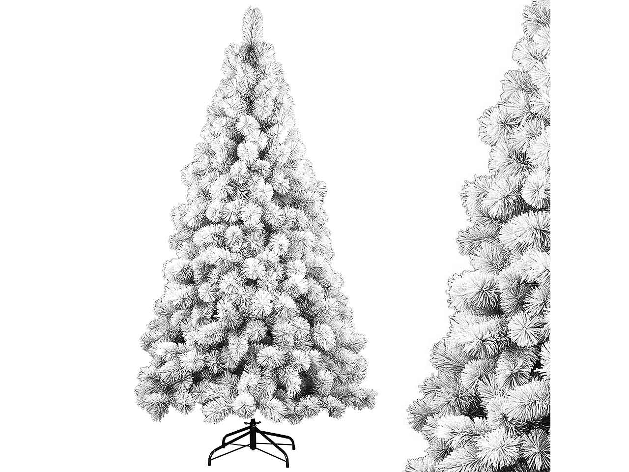ALBERO DES ALPES 240cm FLOCCATO 750RAMI D127cm $
