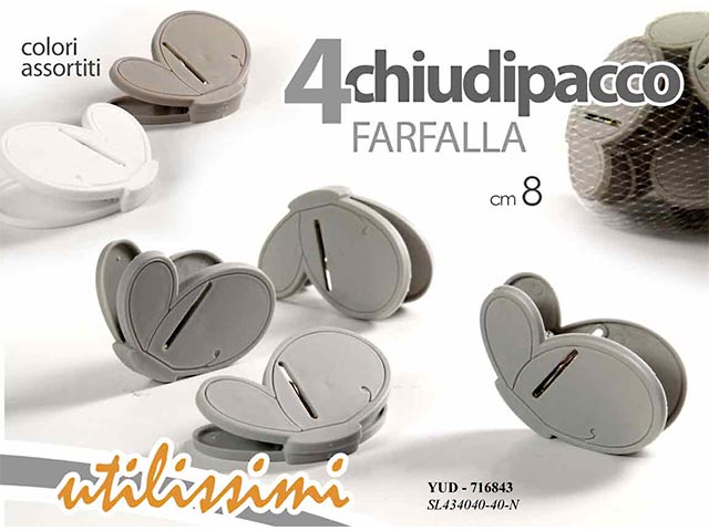 CHIUDIPACCO FARFALLE 4pz 716843