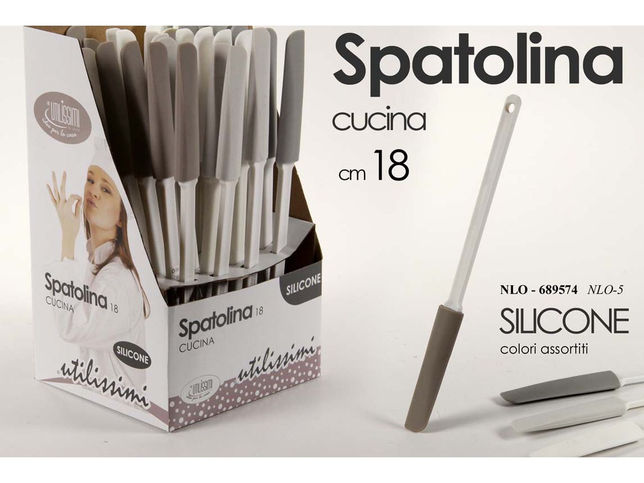SPATOLINA 18cm SILICONE ASS. 689574