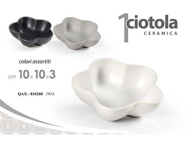 CIOTOLA FIORE CERAMICA 10x10x3cm 816260