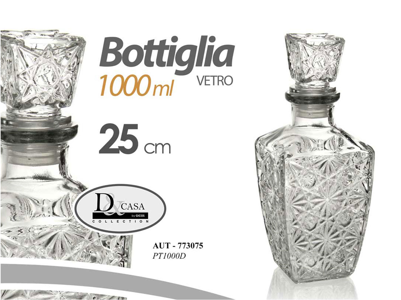BOTTIGLIA VETRO 1000ML 9,3×25 773075