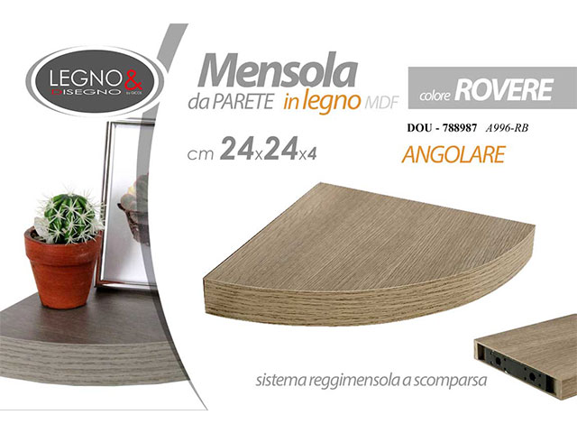 L.ROVERE MENSOLA ANG.23,5x4cm 788987