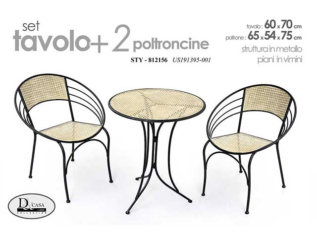 L.STY TAVOLO+SEDIE 2pz 812156
