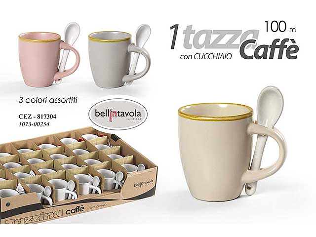 TAZZA CON CUCCHIAINO 100ML 6,7CM 817304