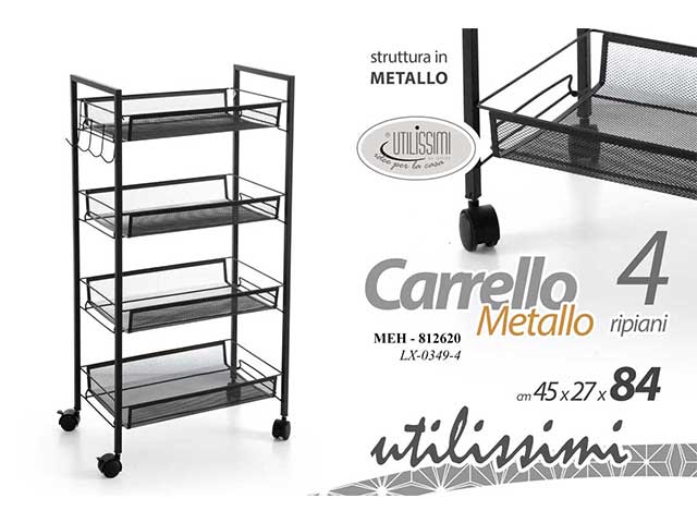 CARRELLO METALLO 45x26x84cm 812620