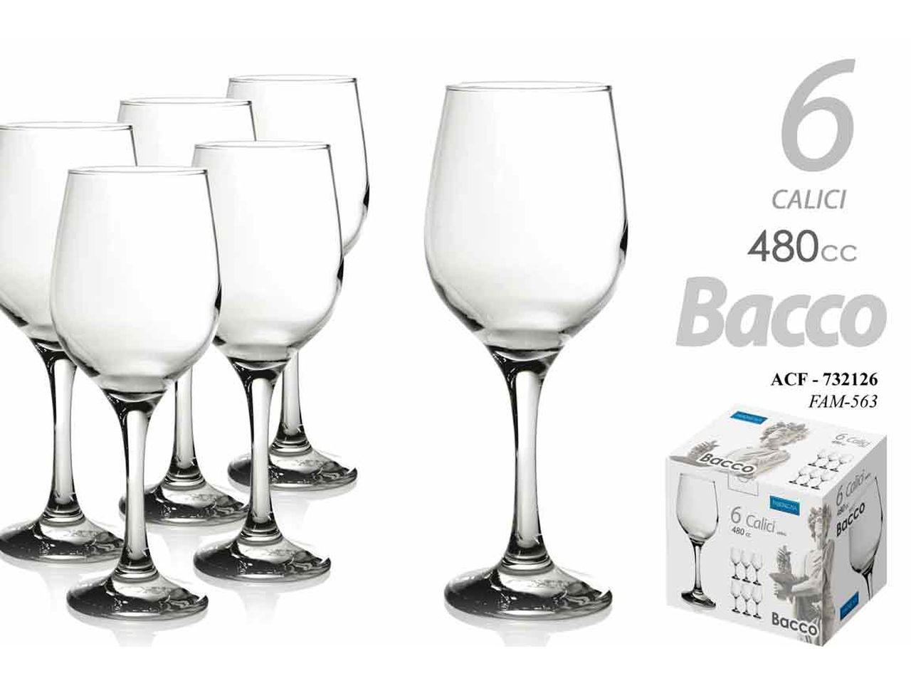 L.BACCO CALICI 480cc 6pz 732126