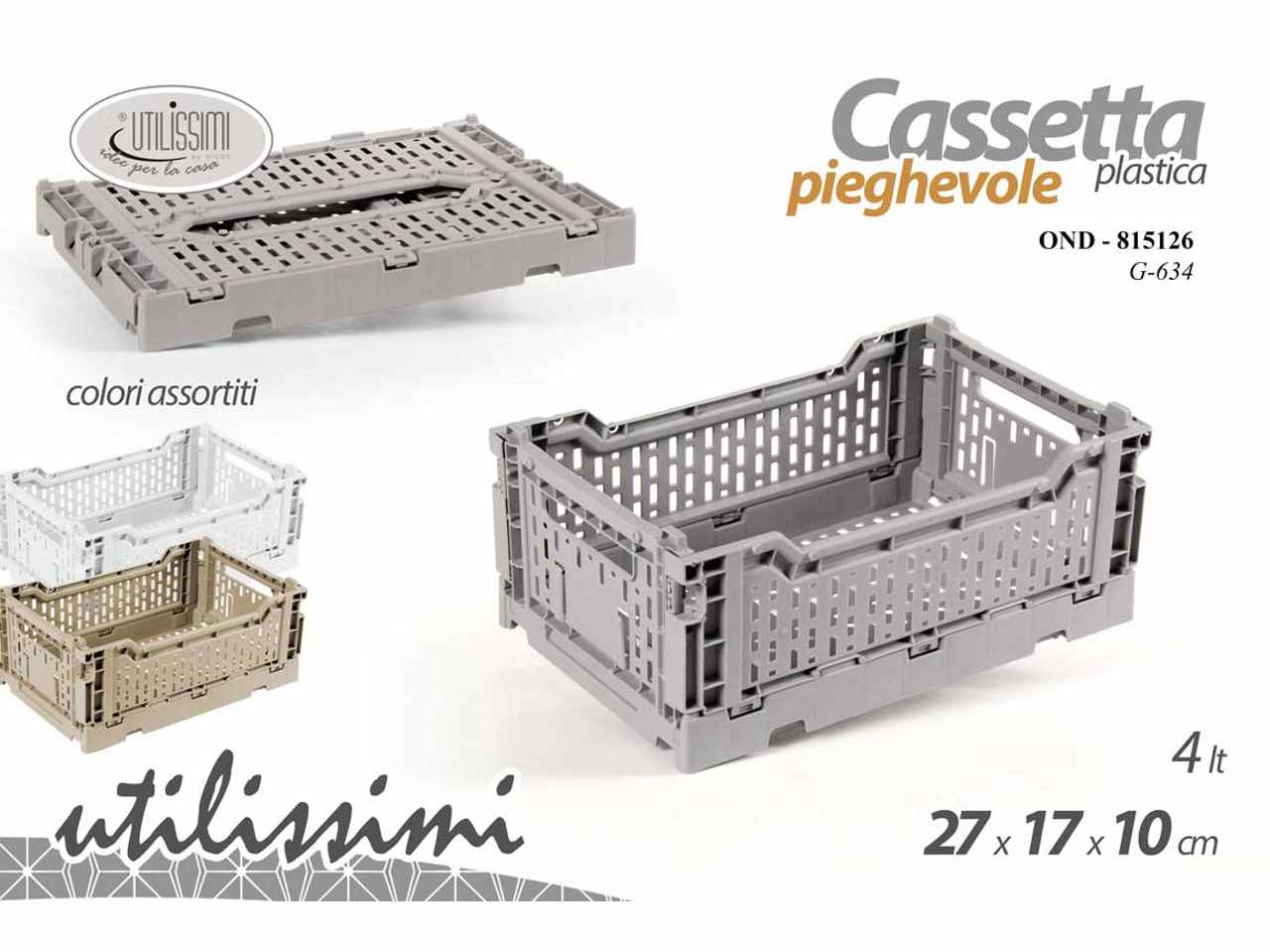 CASSETTA PIEGHEVOLE 4lt 27x17x10cm81512