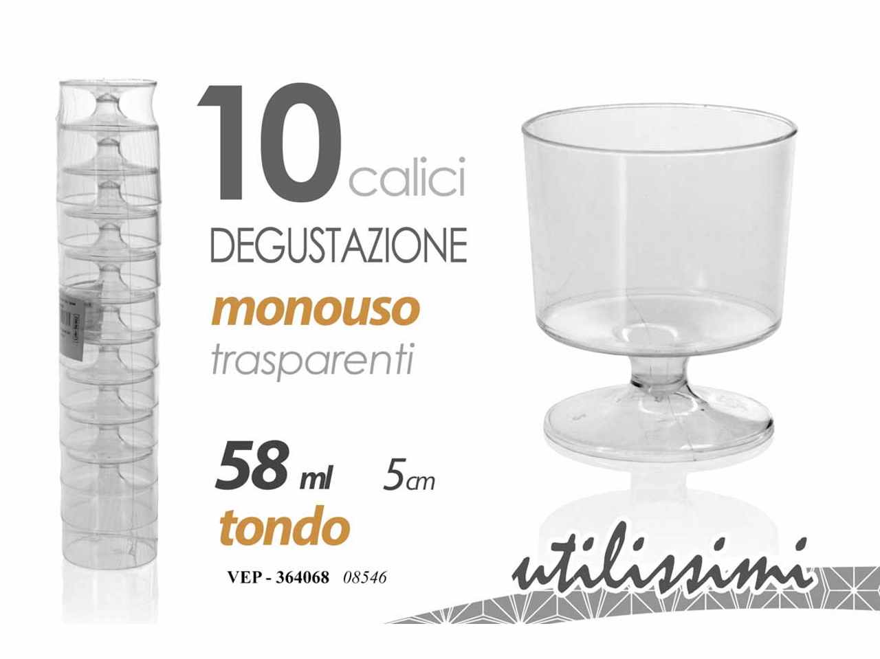BICCHIERE DEGUSTAZIONE 10pz 5cm 58ml 36 BICCHIERE DEGUSTAZIONE 10pz 5cm 58ml 36