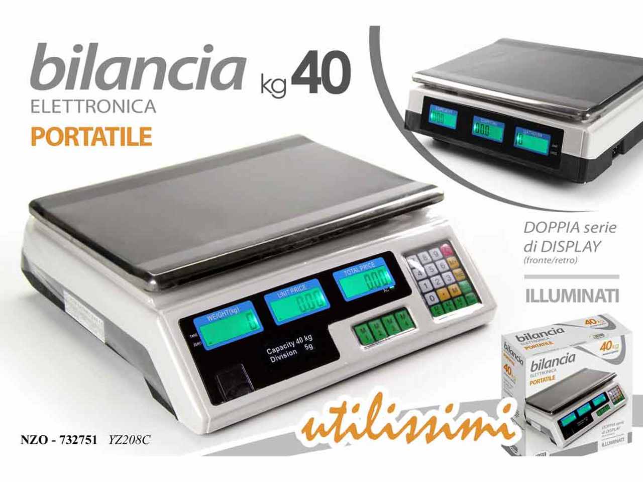 BILANCIA 40kg LCD DISPLAY 732751