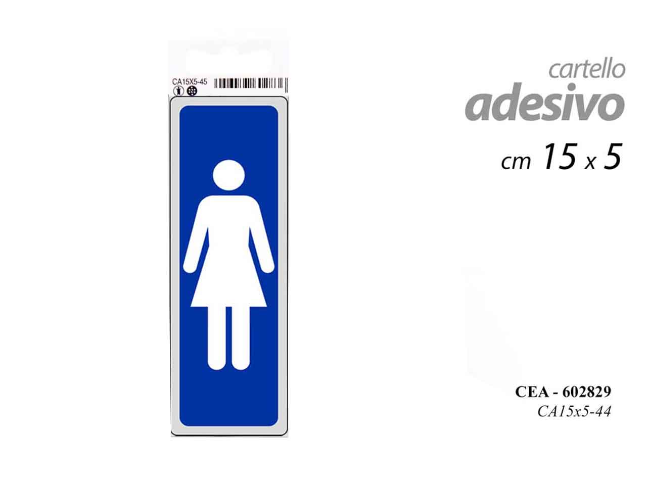 CARTELLO FIGURA DONNA 15x5cm 602829