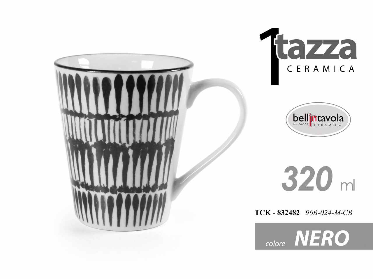 TAZZA NERA 320ml 832482
