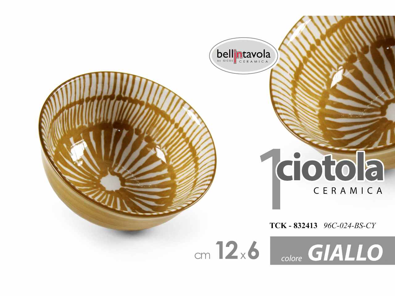 CIOTOLA GIALLA 12x5x6cm 832413