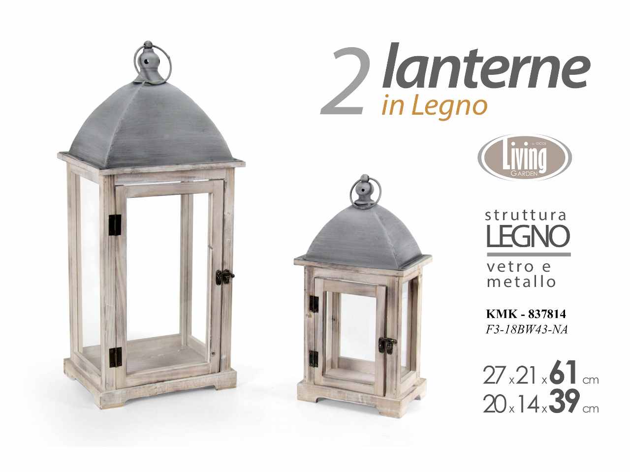 LANTERNA 2pz 61-39cm 837814