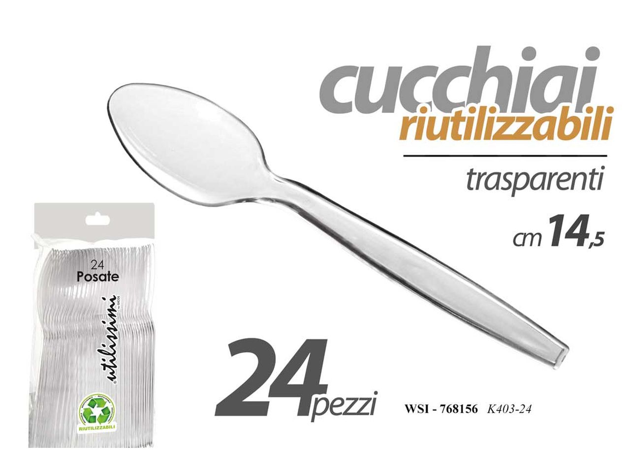 CUCCHIAI RIUTILIZZABILI 14,5CM I 768156 CUCCHIAI RIUTILIZZABILI 14,5CM I 768156