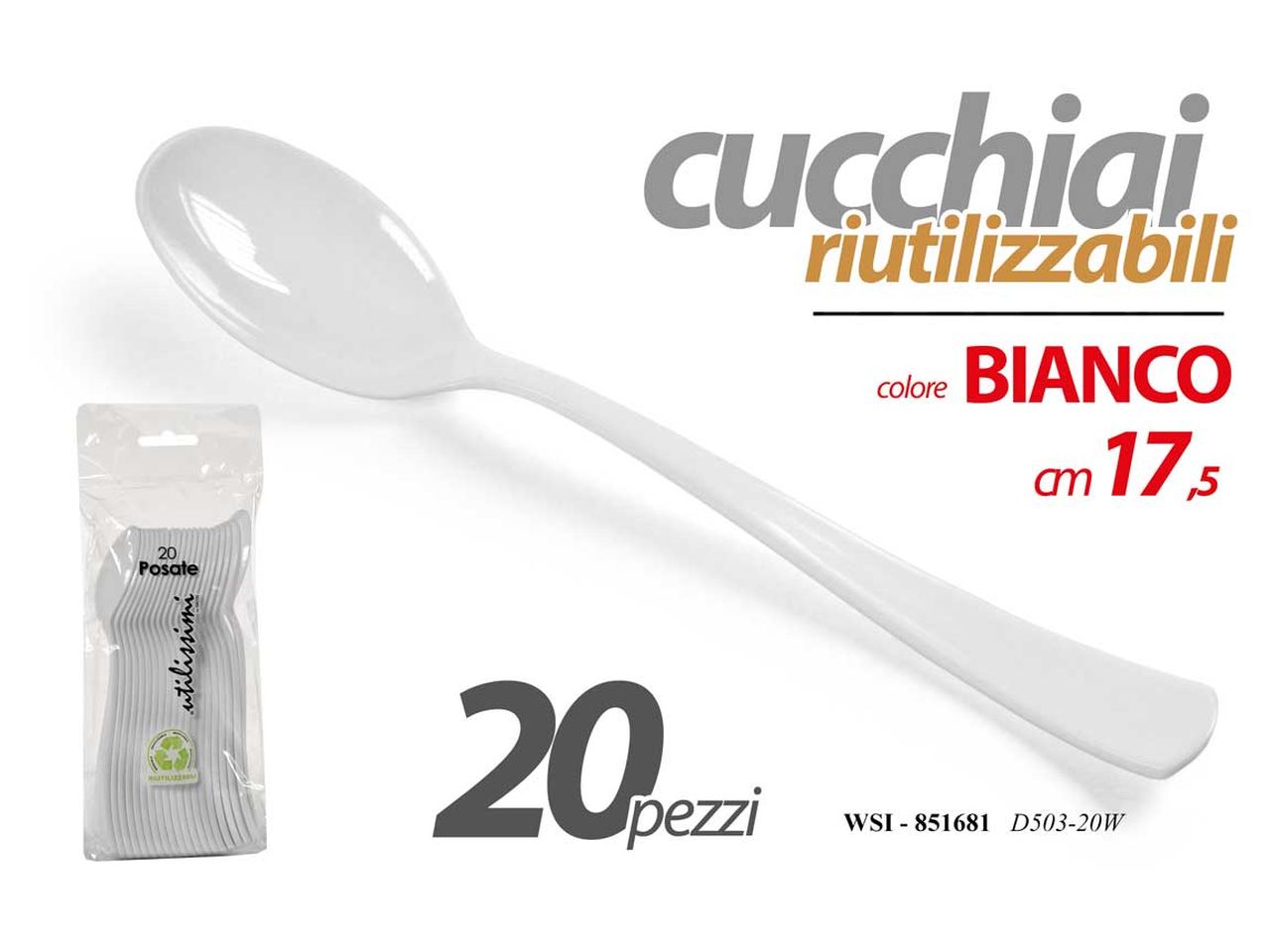 CUCCHIAI RIUTILIZZABILI IN PLAST 851681 CUCCHIAI RIUTILIZZABILI IN PLAST 851681