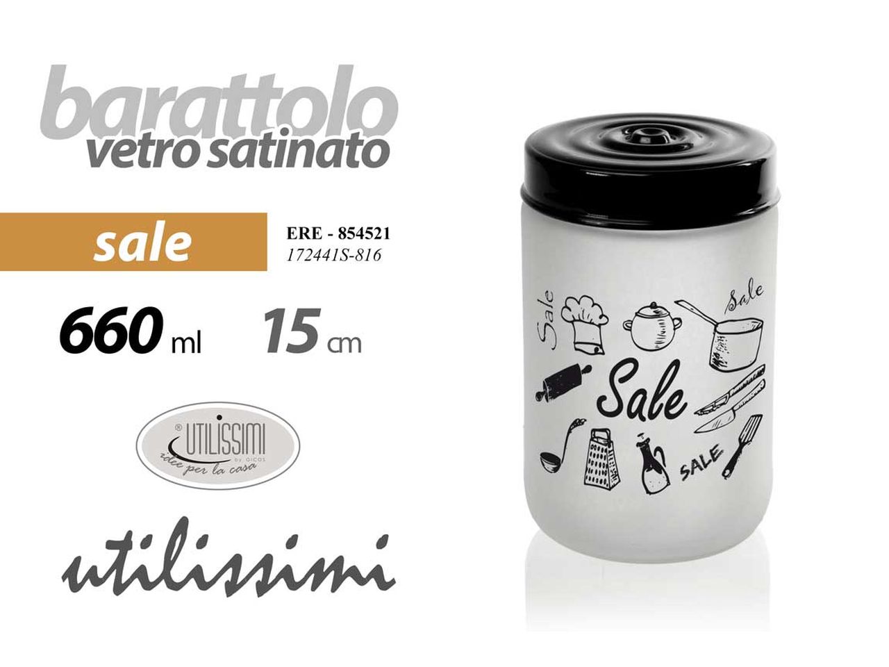BARATTOLO IN VETRO SATINATO PERS 854521