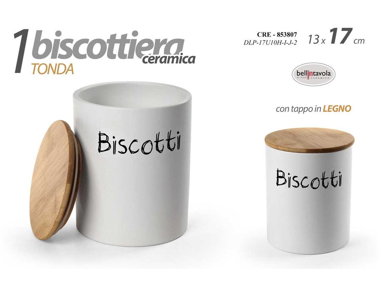 BISCOTTIERA COLORE BIANCO MISURA 853807