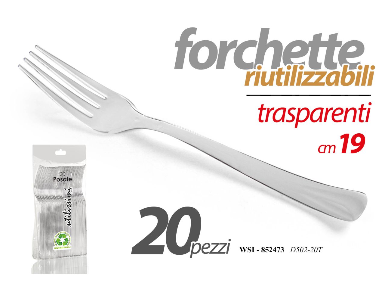 FORCHETTE RIUTILIZZABILI COLORE 852473 FORCHETTE RIUTILIZZABILI COLORE 852473