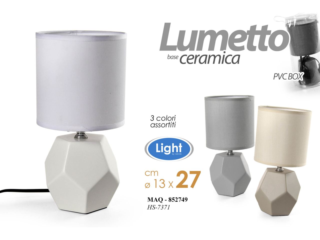 LUMETTO DA COMODINO IN CERAMICA 852749
