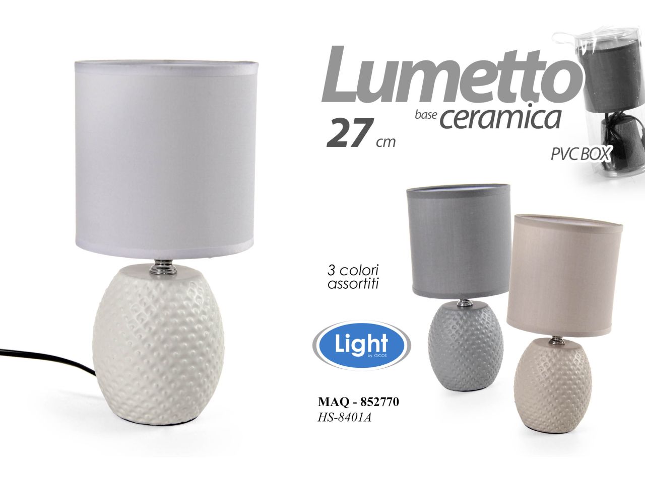 LUMETTO DA COMODINO IN CERAMICA 852770