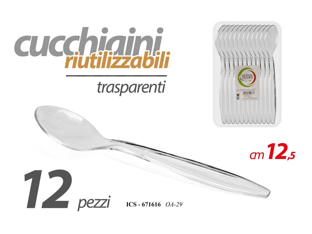 CUCCHIAI DI PLASTICA MISURA 12,5 671616 CUCCHIAI DI PLASTICA MISURA 12,5 671616
