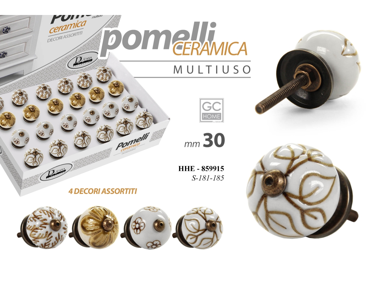 POMELLO IN CERAMICA D.40MM 859915