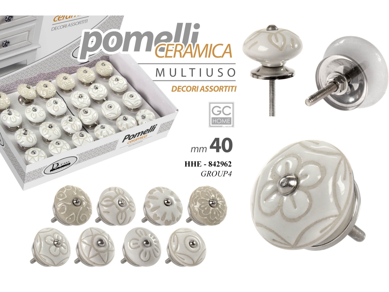 POMELLO IN CERAMICA D.40MM 842962