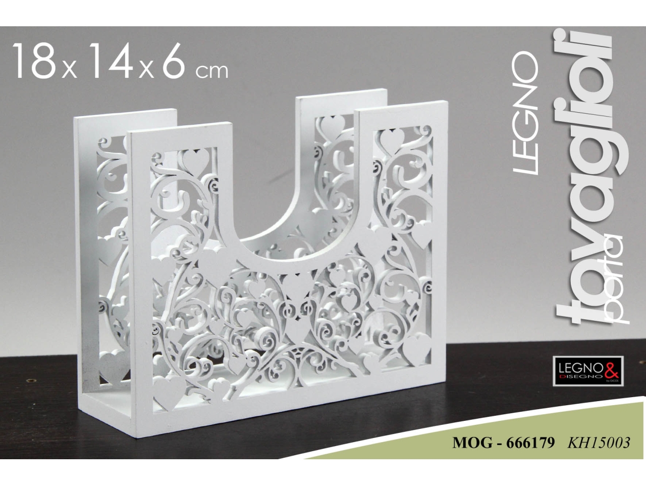 PORTATOVAGLIOLI BIANCO 18X14X6CM 666179