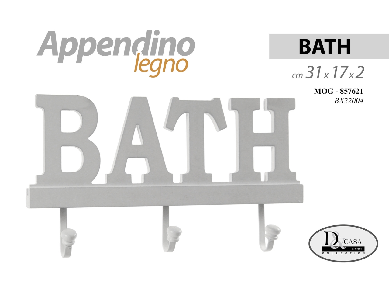 APPENDINO SCRITTA BATH 31X17X2CM 857621