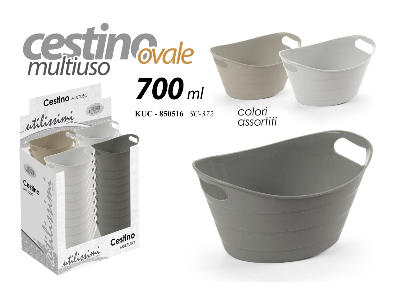 CESTINO OVALE 700ML 16X10X7CM 850516 CESTINO OVALE 700ML 16X10X7CM 850516