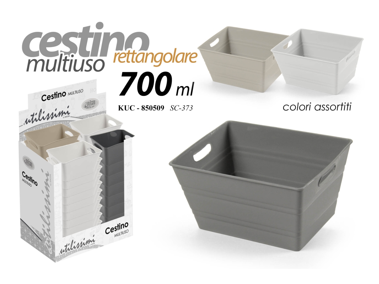 CESTINO RETT.700ML 13X10X7CM 850509 CESTINO RETT.700ML 13X10X7CM 850509