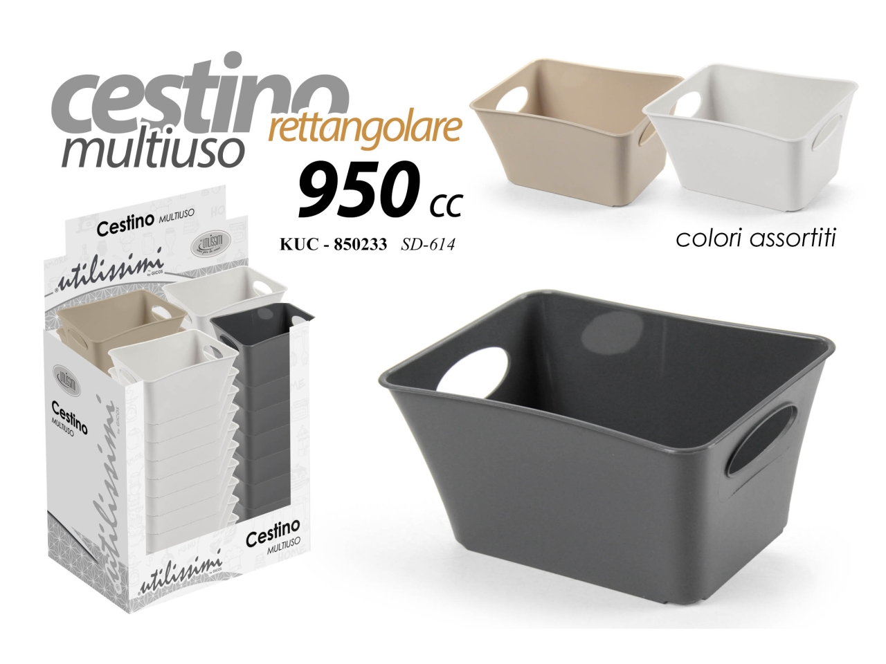 CESTINO RETT.950ML 13X10X7CM 850233 CESTINO RETT.950ML 13X10X7CM 850233