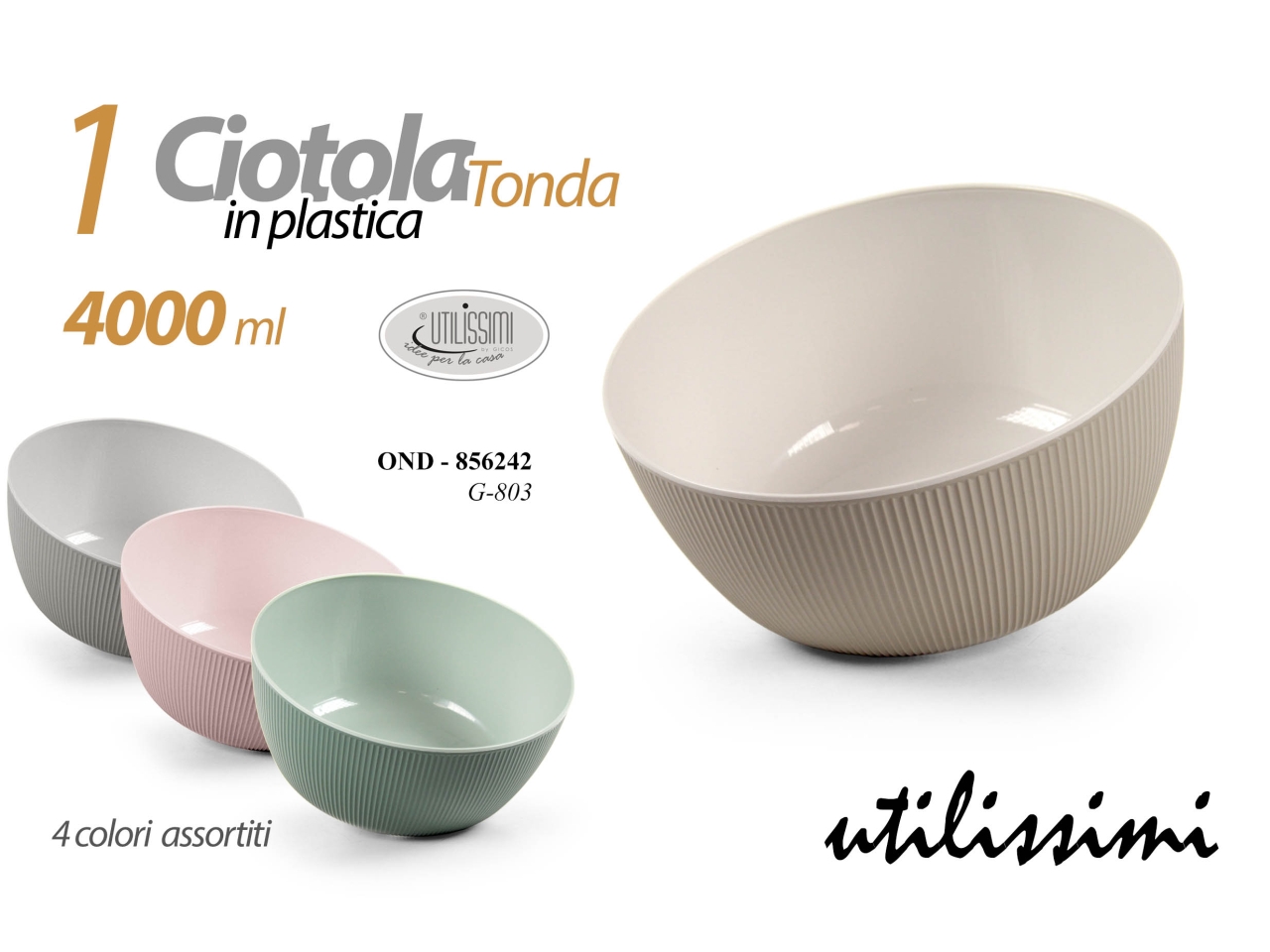CIOTOLA TONDA IN PLASTICA 4LT 856242