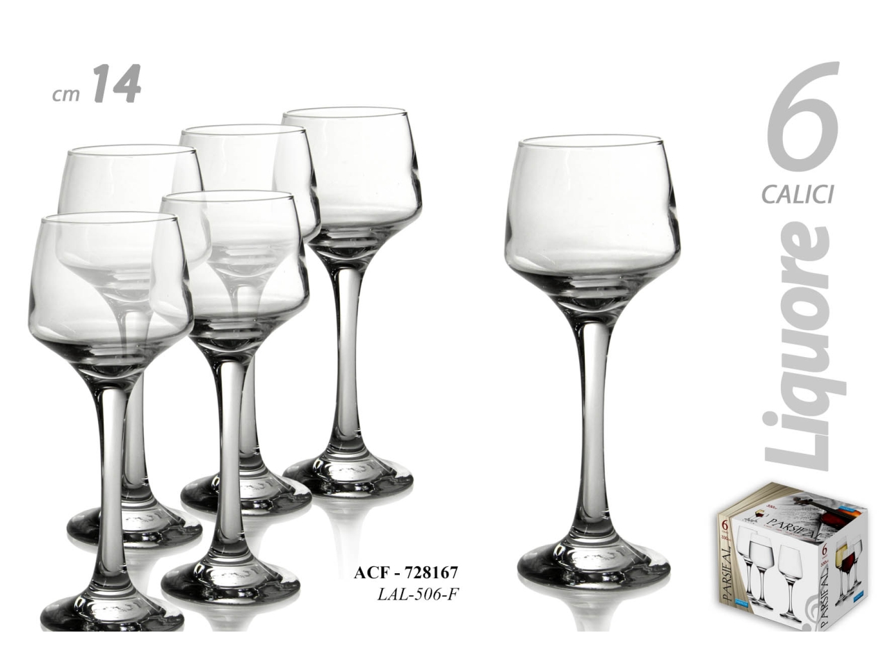 BICCHIERINI 80CC 6PZ PARSIFAL 728167