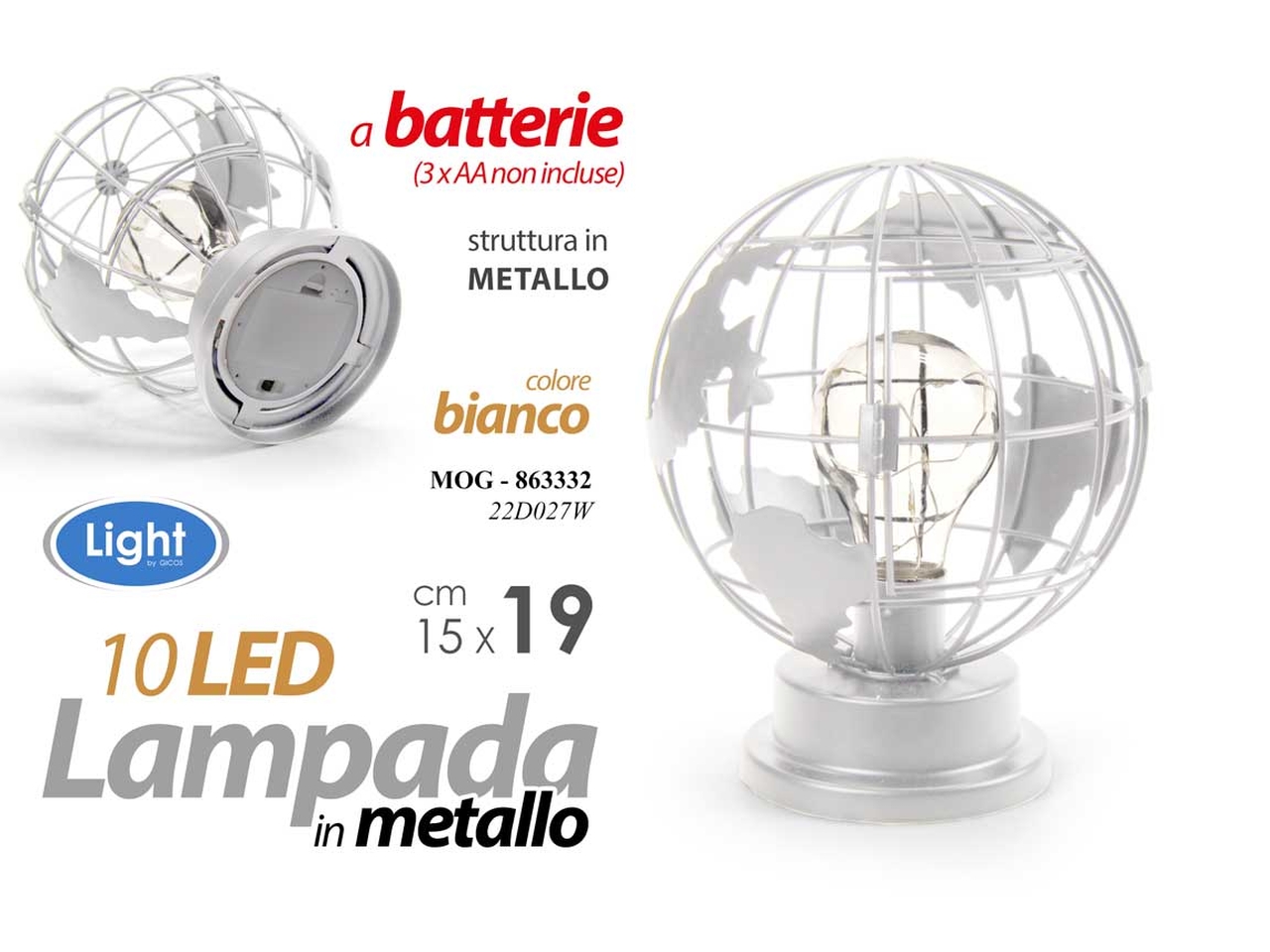 LAMPADA LED BIAN MAPPAMON 15X19 863332