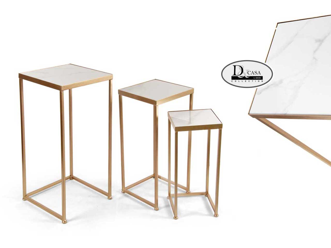 TRIS TAVOL QUAD MARMO 70/60/50 873997