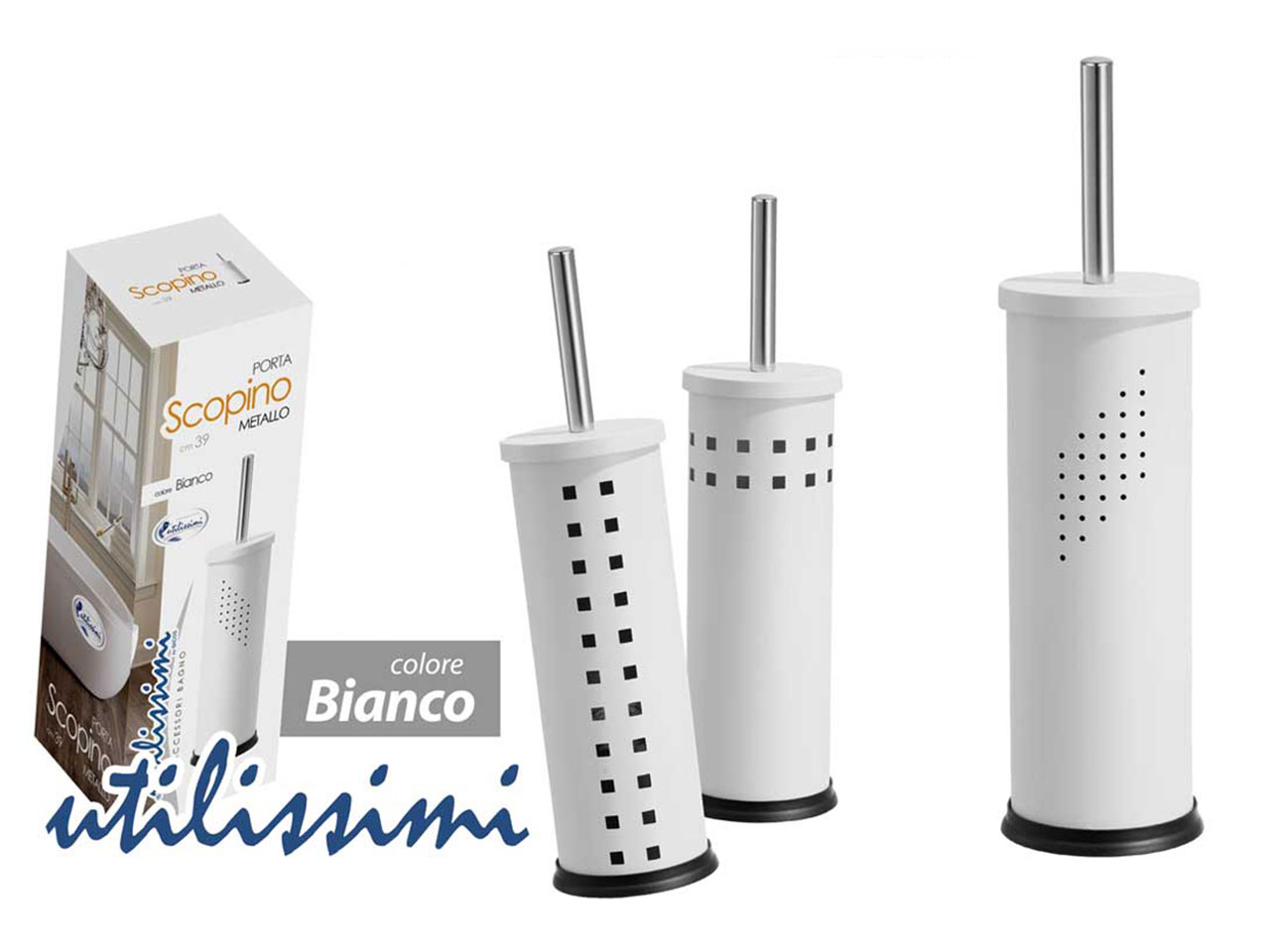 PORTA SCOPINO BIANCO 10X27X39 863639
