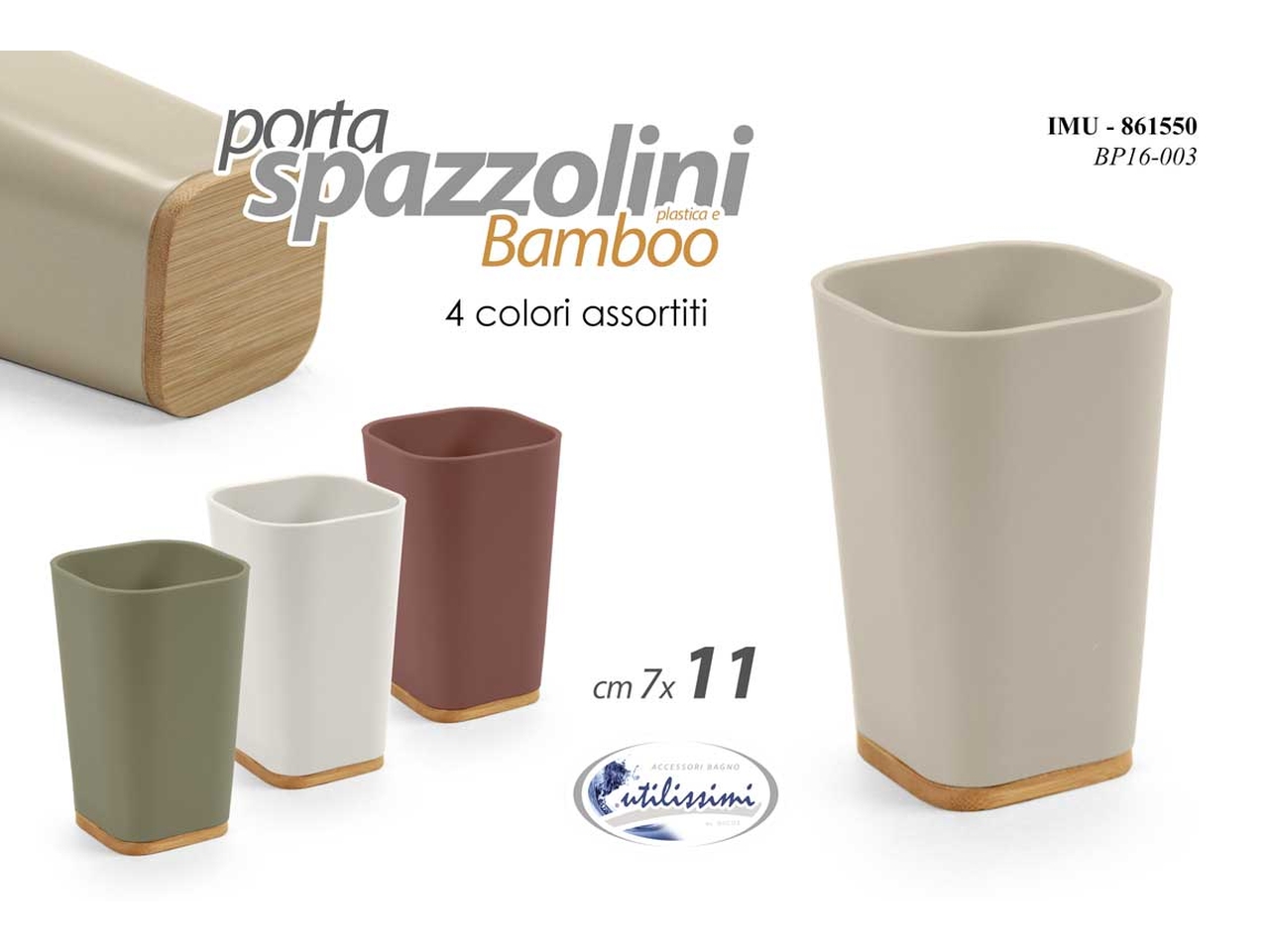 PORTA SPAZZOLINI PL ASS 7X11CM 861550